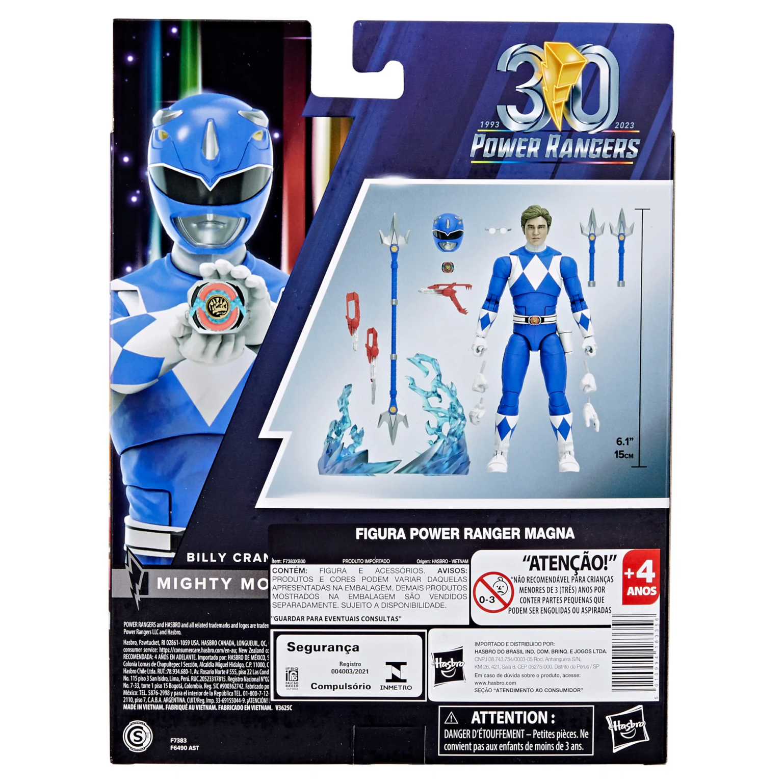 Lightning Collection Remaster Blue Ranger Figure (Back Packaging ...
